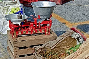 Market Place Prints: Turkey Alanya Weighing Scales