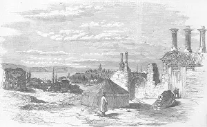 1855 Prints: TURKEY Constantinople (Istanbul) -Proposed site for an English hospital 1855