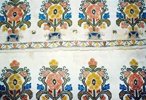 Embroidered Prints: Turkey Gold Thread Embroidery