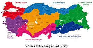 Continent Prints: Turkey map