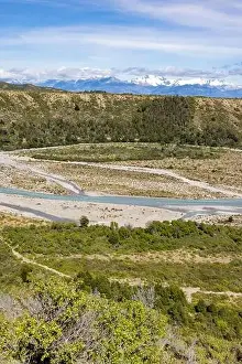 Blueish Prints: Turquoise creek flowing to the beautiful Lago General Carrera in southern Chile - Traveling the Carretera Austral