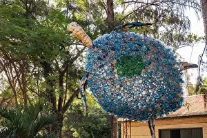 Debris Prints: A turtle made from plastic bottles in Malindi Marine National Park in Kenya