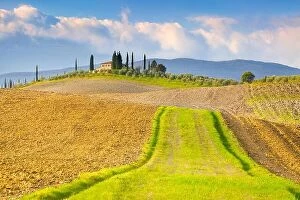 Images Dated 10th October 2014: Tuscany landscape, Val d'Orcia, Italy