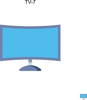 Tv-7 Simple vector icon. Illustration symbol design template for web mobile UI element