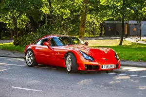 TVR SAGARIS 2005 orange 3996cc British roadster; Cars on display at the 13th Lytham Hall Summer Classic Car &
