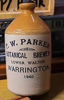 Reusable Prints: TW Parker bottle, Botanical Brewer, Lower Walton, Warrington, 1940