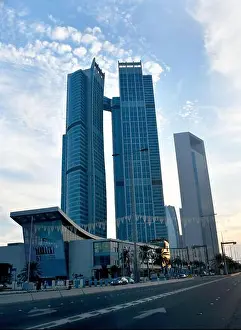 Abu Dhabi Prints: Twin Luxury towers in Abu Dhabi, United Arab Emirates