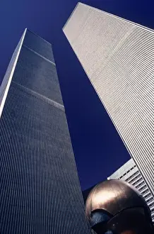 Upward Prints: the Twin Towers, World Trade Center, , 1987, NYC, USA