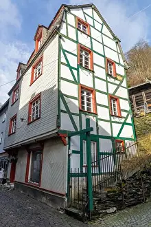Historic Buildings Prints: A typical German house in Monschau street