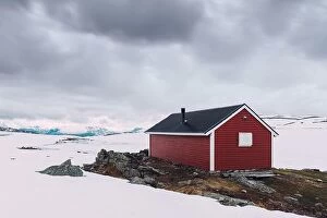 Images Dated 8th July 2017: Typical norwegian red wooden house