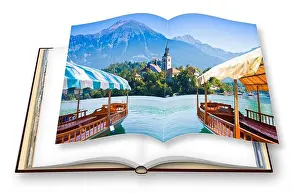 Scenics Nature Prints: Typical wooden boats, in slovenian call 'Pletna'