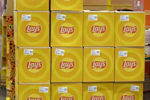 Illustrative Editorial Prints: Tyumen, Russia-June 17, 2023: Box Lays Chips