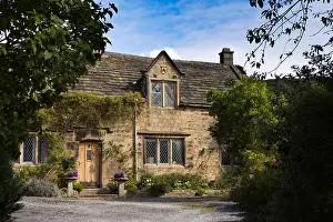 Peak District Prints: UK, England, Derbyshire, Eyam, Richard Furness House, home to the ‘Poet of Eyam