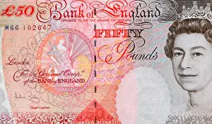 Bank Note Prints: UK Fifty 50 Pound Bank Note