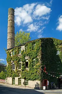 Calderdale Prints: UK, West Yorkshire, Hebden Bridge, Hebden Bridge Mill and Innovation Cafe Bar
