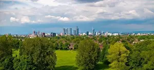 Beetham Tower Prints: Ultra wide panoramic image of Manchester Cityscape taken from Longford Park in Trafford