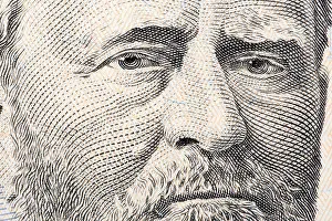 Ulysses Prints: Ulysses Grant a close-up portrait on US fifty dollars
