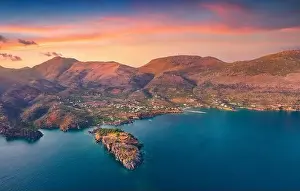 Unbelievable view from flying drone of Purpose or Double beach