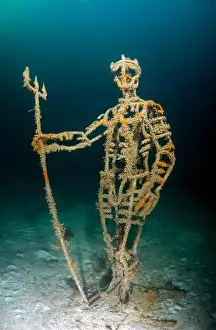 Shows Prints: Underwater museum, Neptune, sculpture