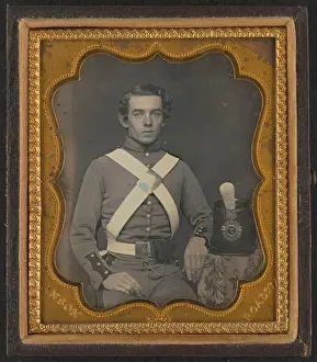 Captured Prints: Unidentified soldier of 7th New York Infantry Regiment in uniform / Anson