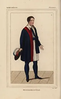 Plume Prints: Uniform of a messager d'etat (state messenger) under the Directory
