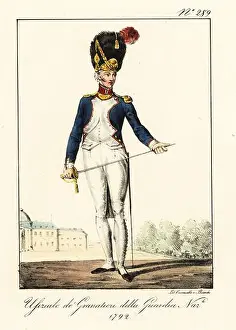 Plume Prints: Uniform of an officer in the Grenadiers of the National Guard