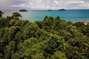 Koh Chang Prints: Uninhabited Tropical Island with ocean and more islands in distance