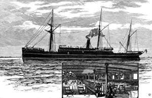 Wood Engraving Prints: The Union Steam-Ship Company's Royal Mail-Steamer Tartar