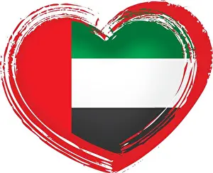 United Arab Emirates flag, vector illustration on a white background