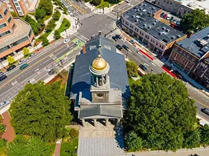 American United Prints: United First Parish Church was built in 1828 in downtown Quincy