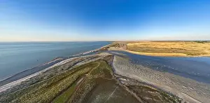 Sea Of Azov Prints: Unusual islands on a brilliant lake, top view, drone camera