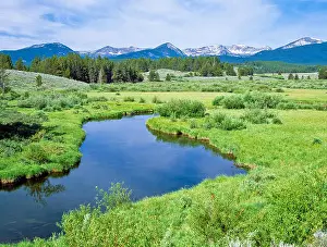 Unspoiled Prints: upper big hole river below the beaverhead mountains near jackson, montana