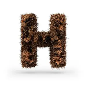 Panther Prints: Uppercase fluffy and furry font made of fur texture for poster printing