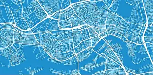 Rotterdam Prints: Urban vector city map of Rotterdam, The Netherlands