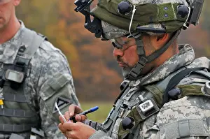 Junction Prints: U.S. Army Sgt. 1st Class Jesus Villarreal participates in the Saber Junction 2012 exercise at the Joint Multinational