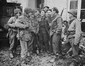 Events Prints: U.S. and British troops link up near Geldern, March 3, 1945