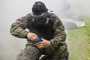 U.S. Marine Corps Cpl. Ruben Flores with Bridge Company
