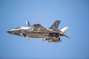 A U.S. Marine Corps F-35B Lightning II with Marine Fighter Attack Squadron 225, Marine Aircraft Group (MAG) 13