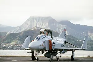 A U.S. Marine Corps McDonnell Douglas F-4S Phantom II fighter (BuNo 157278) from Marine fighter-bomber squadron VMFA-235 Death Angels during exercise