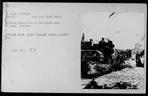 Marine Corps Prints: U.S. Marines conducted landing operations at Red Beach near Da Nang