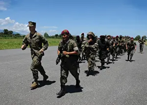 Guatemala Prints: U.S. Marines embarked aboard the multipurpose amphibious assault ship USS Iwo Jima (LHD 7)