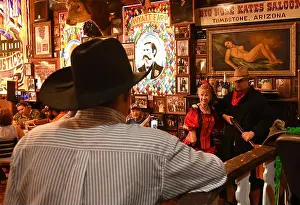 Tombstone Prints: USA. ARIZONA. TOMBSTONE. WESTERN FEELING AT THE BIG NOSE KATE SALOON