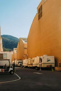 Film Industry Prints: USA, California, Los Angeles, studio halls at Warner Brothers Studios