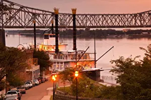Mississippi River Prints: USA, Mississippi, Natchez. Natchez Under the Hill