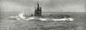Submarine Prints: USA Submarine K-5, circa 1915