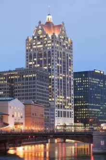Wisconsin Prints: USA, Wisconsin, Milwaukee, Stadtansicht