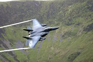 Usaf Prints: USAF F-15 out of RAF Lakenheath flying The Mach Loop Wales
