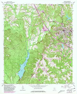Topographic Prints: USGS TOPO Map Alabama AL Ozark 304768 1960 24000