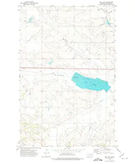 Topographic Prints: USGS TOPO Map Montana MT Fox Lake 263901 1972 24000 Restoration