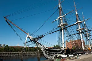 Us American Prints: USS Constitution, museum ship, bow